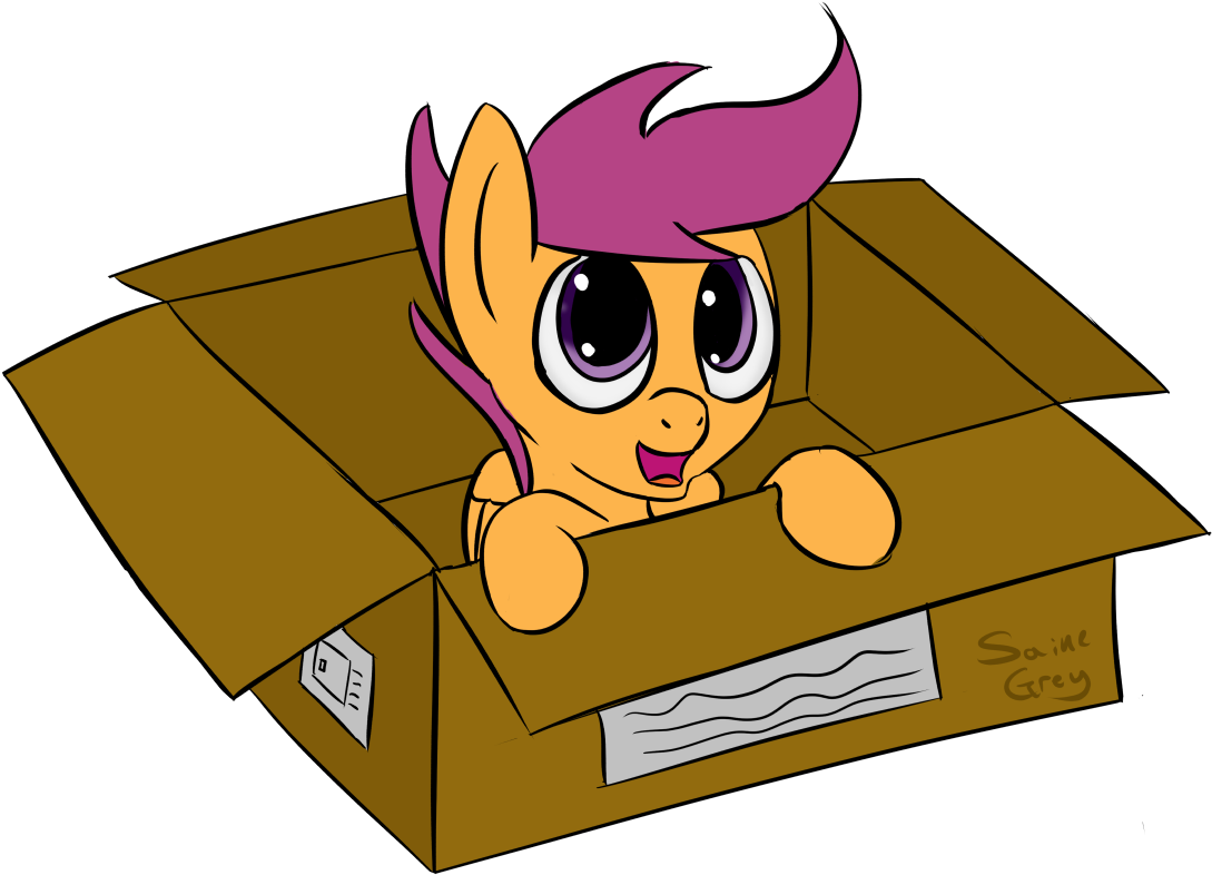 880062 Safe Solo Scootaloo Filly Pegasus Happy Box (1200x865), Png Download