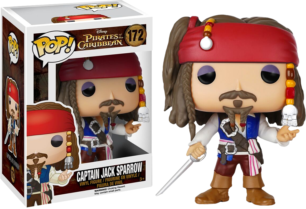 Pirates Of The Caribbean - Jack Sparrow Pop Figure (1000x685), Png Download