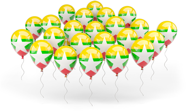 Myanmar Flag Ballloon Png (640x480), Png Download