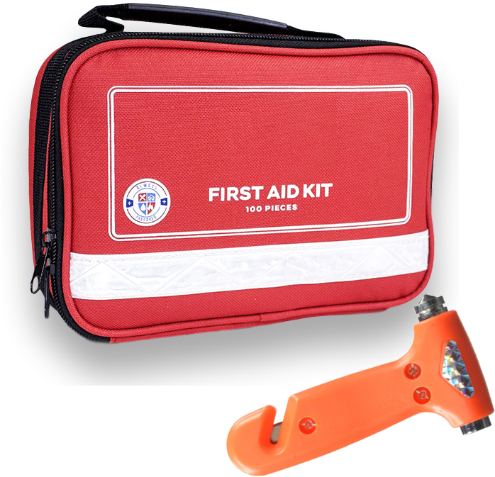100 Piece Home First Aid Kit Ultra Lightweight Compact - First Aid Kit (709x709), Png Download