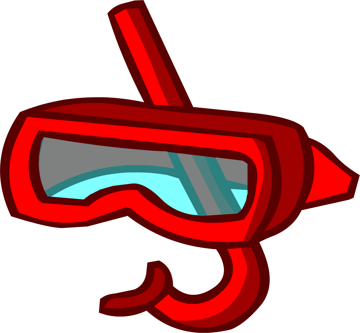 Red Snorkel - Club Penguin Custom Items (1206x1113), Png Download