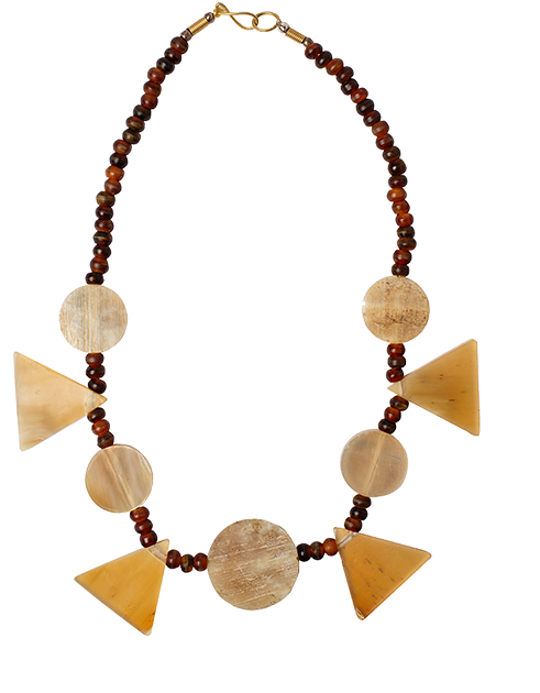 Horn And Bone Tribal Pattern Necklace - Necklace (500x750), Png Download