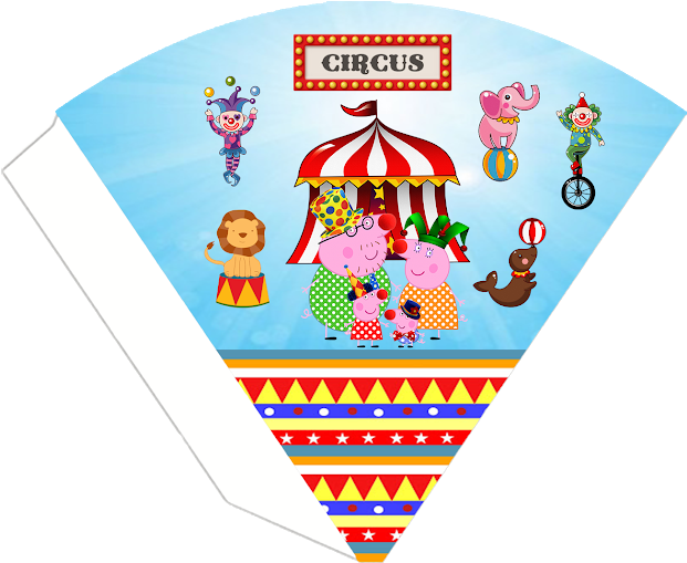 Peppa Pig En El Circo Kit Para Imprimir Gratis (620x524), Png Download