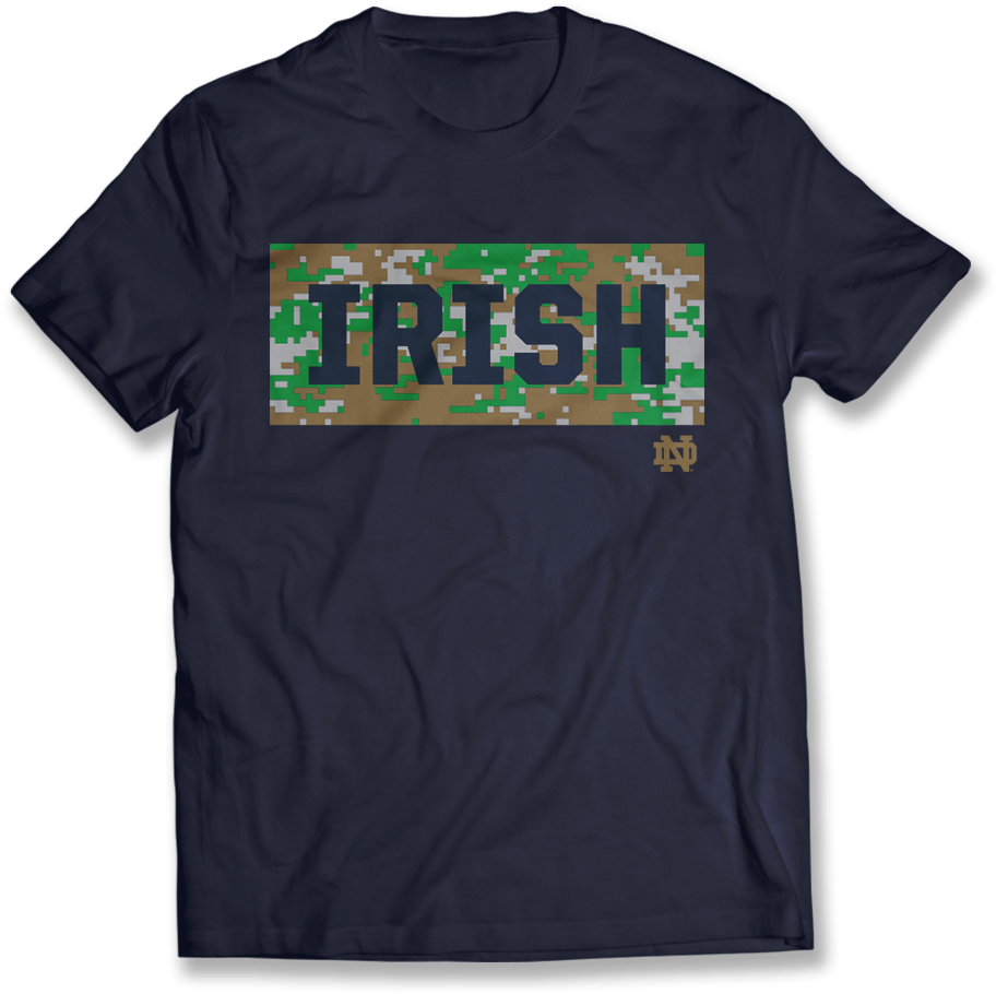 Nd Irish Camo (1000x1089), Png Download