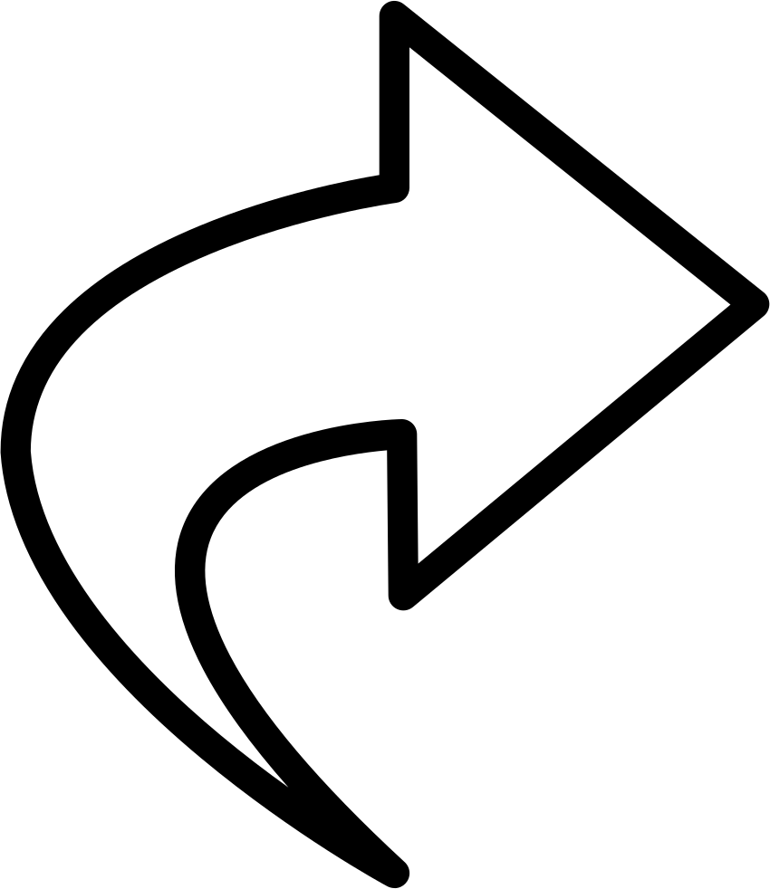 Png File - Curved Arrow Png White (850x982), Png Download