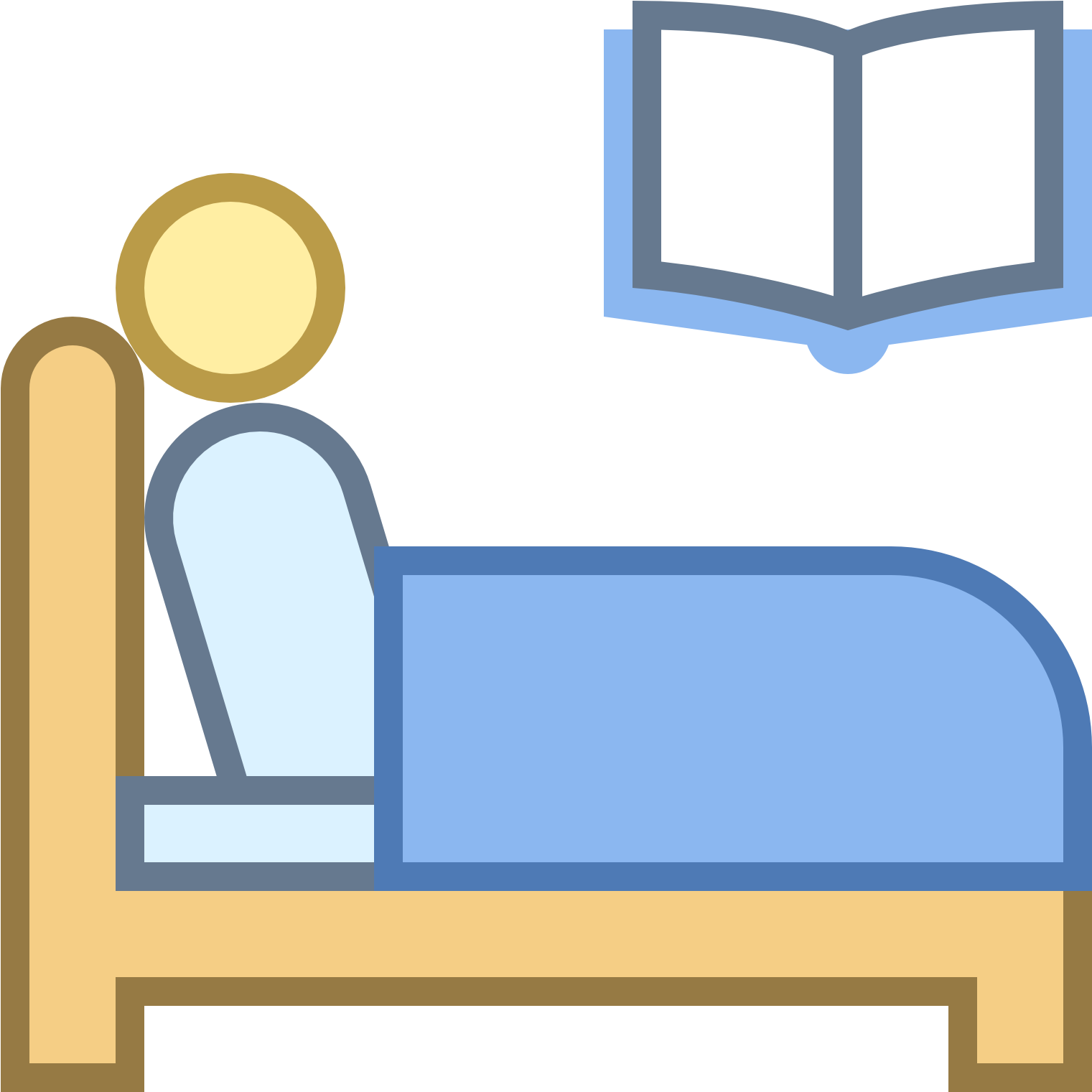 Hospital Bed Png - Sleeping In Bed Icon (1600x1600), Png Download
