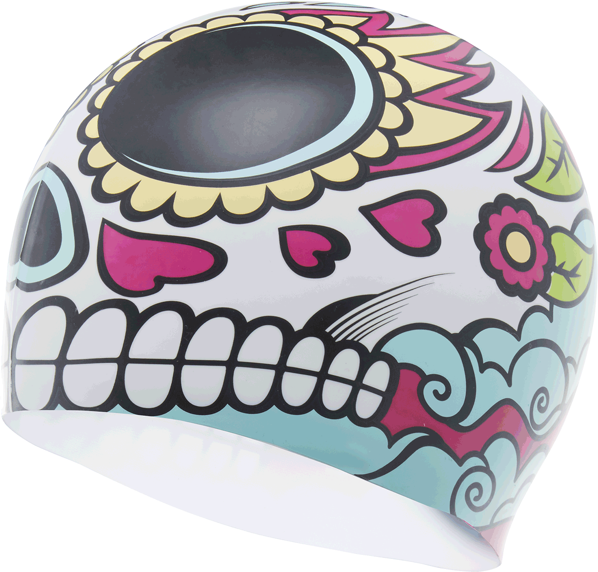 Tyr La Vengadora Silicone Adult Swim Cap - Skull (1200x1484), Png Download