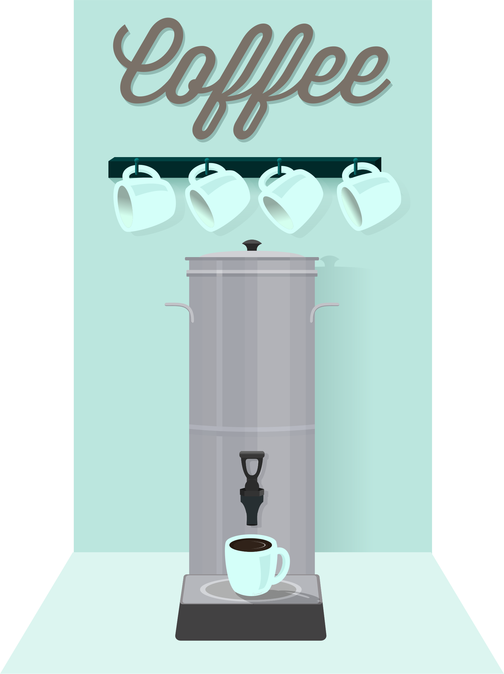 This Free Icons Png Design Of Coffee Percolator, Cups, (1668x2231), Png Download