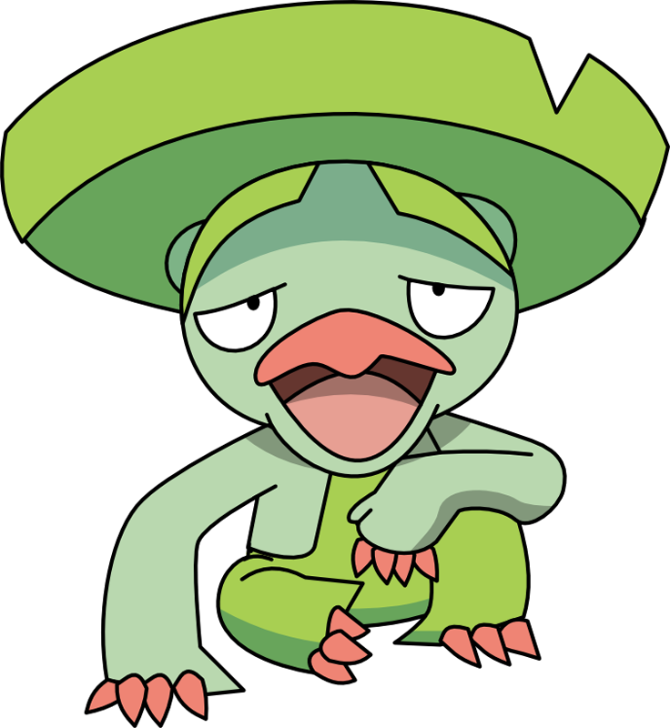 Pokemon Shiny-lombre Is A Fictional Character Of Humans - Lombre Vs Shiny Lombre (736x800), Png Download