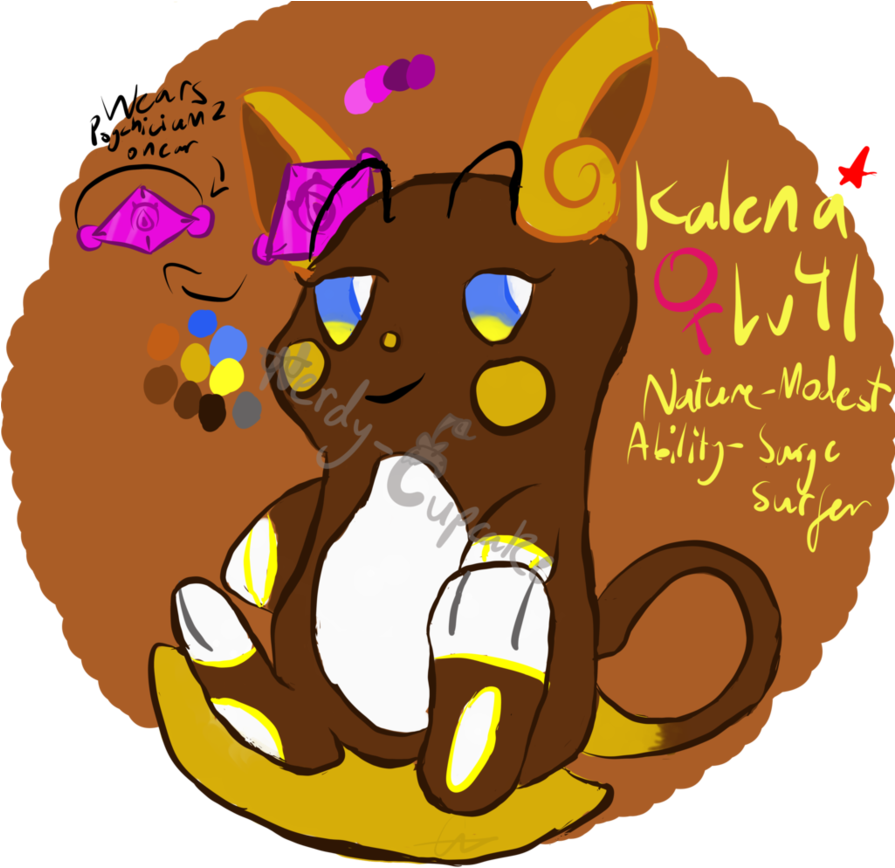 Kalena The Shiny Alolan Raichu By Nerdy - Illustration (894x894), Png Download