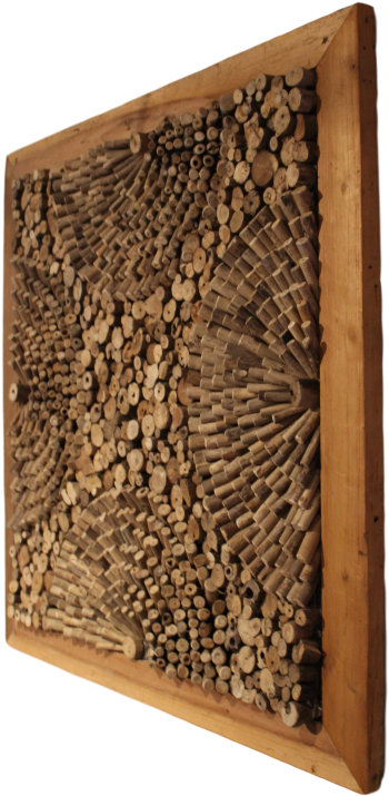 Wall Decoration 3d Effect - Hout Wanddecoratie (414x854), Png Download