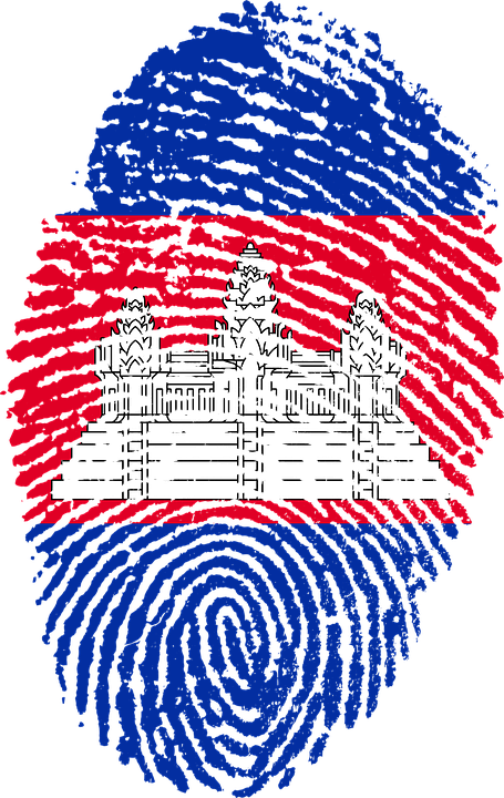Cambodia, Flag, Fingerprint, Country, Pride, Identity - Bangladesh Flag Fingerprint (455x720), Png Download
