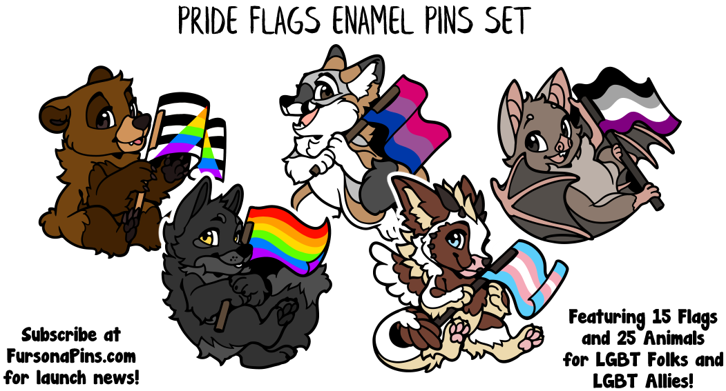 Fursona Pins - Cartoon (1103x617), Png Download