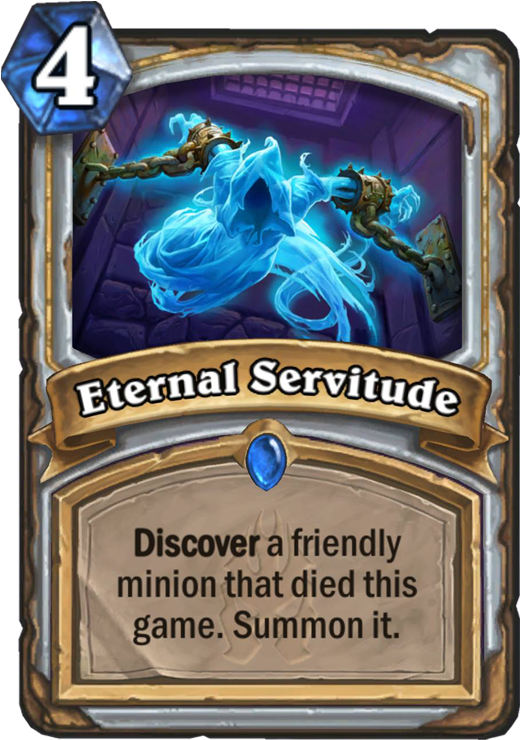 Eternal Servitude Card - Topsy Turvy Hearthstone (567x811), Png Download