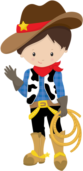 Cowboy Western Lil Buckaroo Birthday Invitations Choose - Cartoon Cowboy Toddler (600x600), Png Download