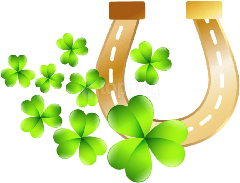 Free Png Download St Patrick's Day Horseshoe Png Images - St Patricks Day Clipart Png (850x662), Png Download