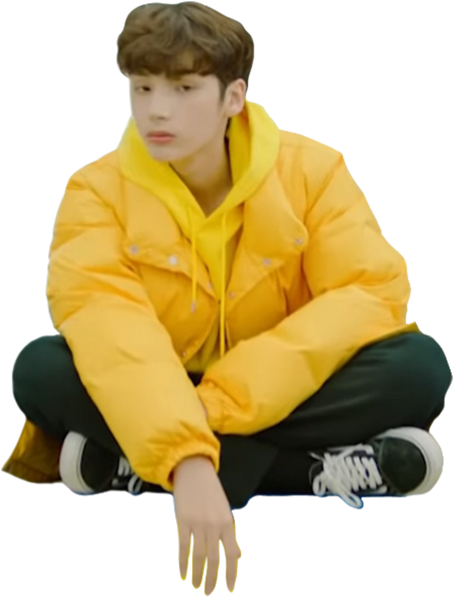 Bighit Sticker - Sitting (1024x1335), Png Download