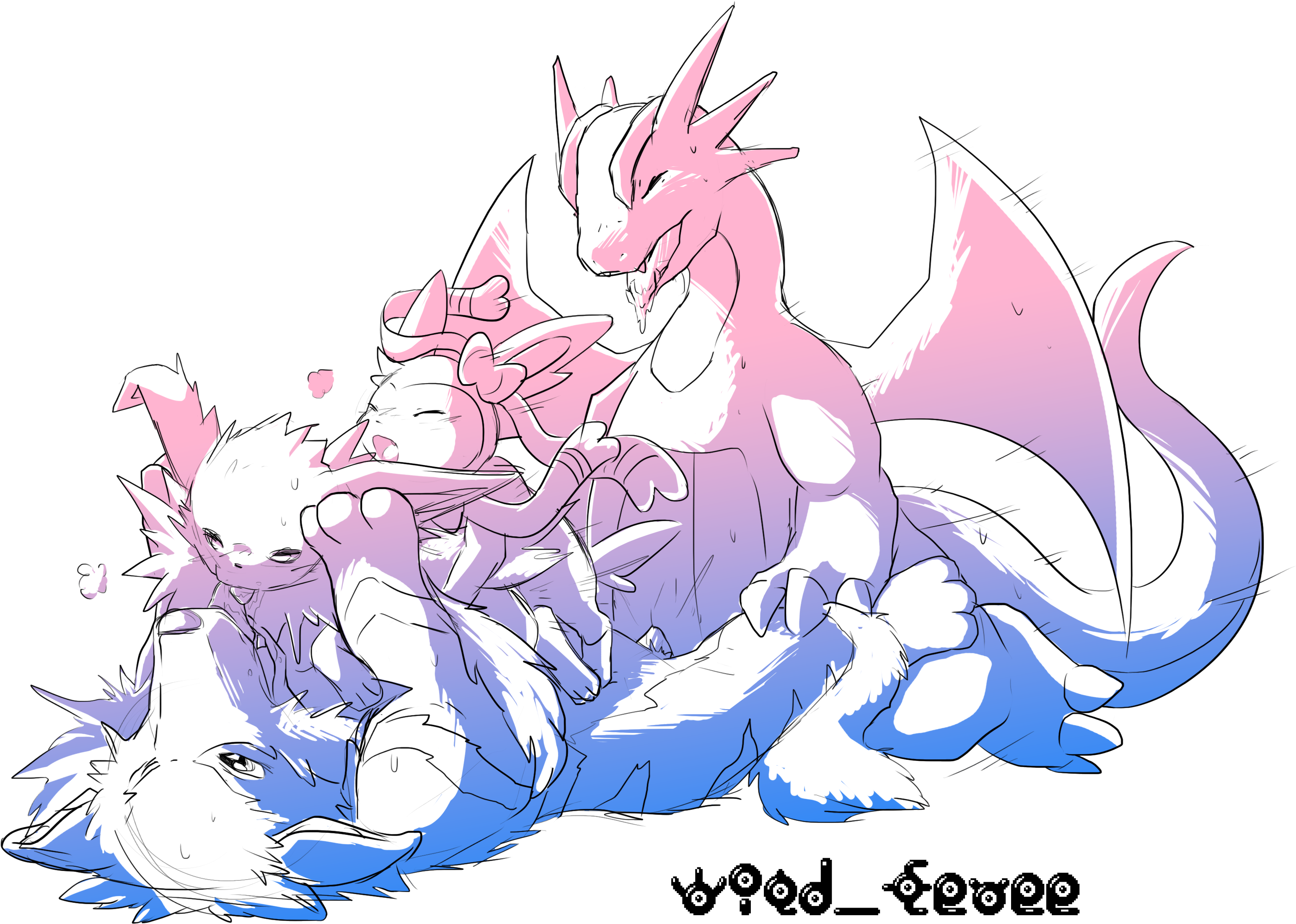 Download - Jolteon X Eevee (3190x2362), Png Download