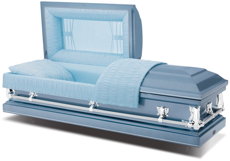 Ammen Family Spectra Blue Casket - Blue Casket (865x657), Png Download