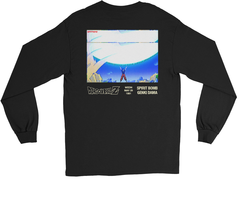 Dragon Ball Z Spirit Bomb Longsleeve - Long-sleeved T-shirt (1000x1000), Png Download