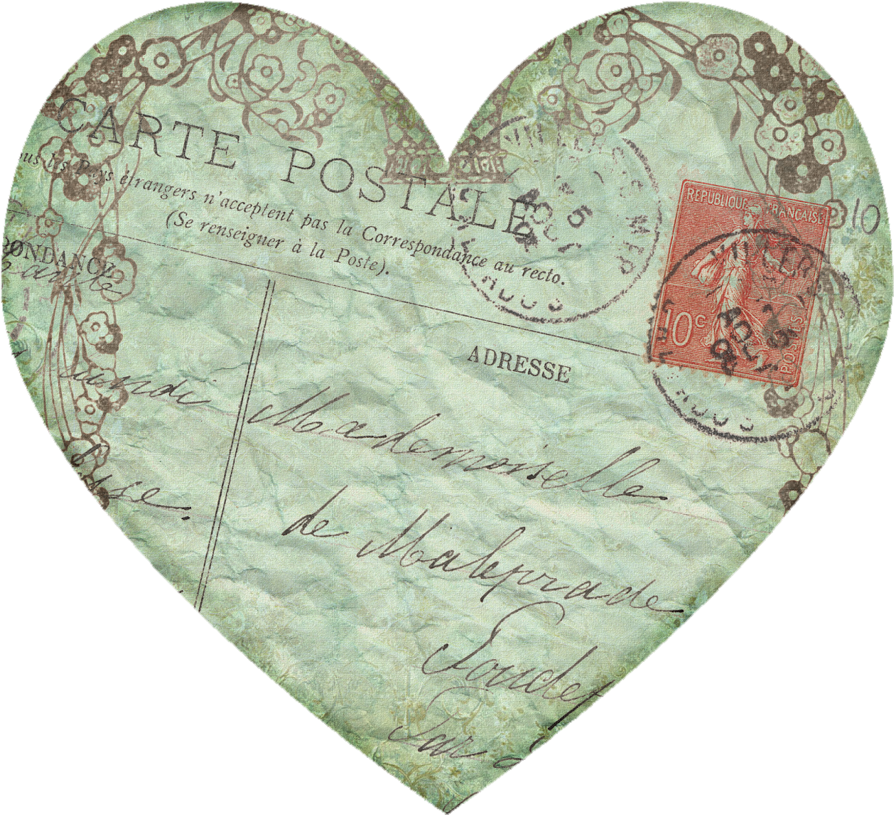 1600 X 1466 6 - Heart Png Vintage (1600x1466), Png Download