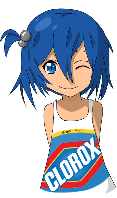 Clorox-chan - Cartoon (528x720), Png Download