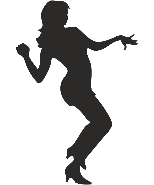 Chica Bailando Png - Dancing Silhouettes (594x712), Png Download