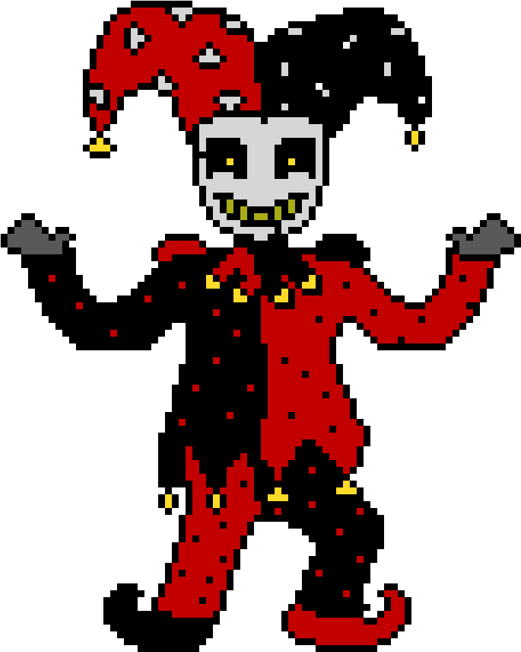 Pixel Art - Jester Pixel Art (761x951), Png Download