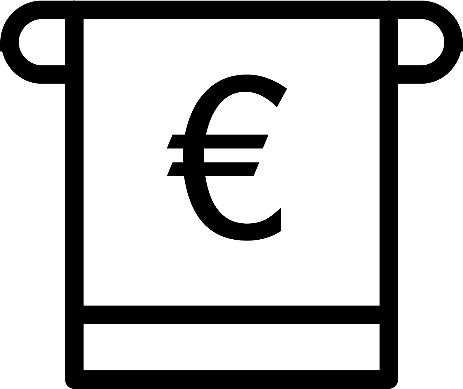 Insert Money Euro Icon - Cost List Icon (1589x1336), Png Download