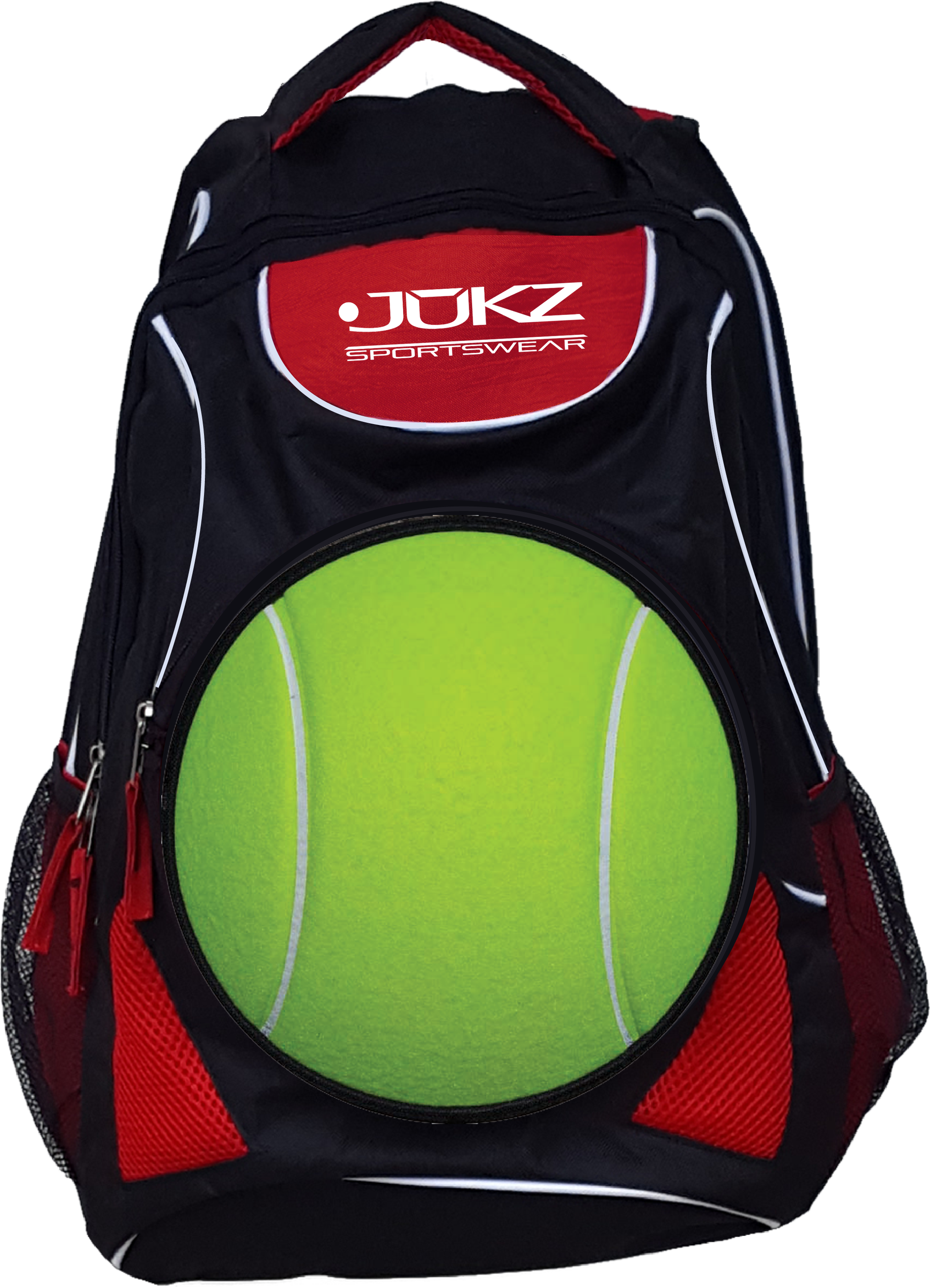 Jukz Red Backpack W/ Interchangeable Ball - Bag (2090x2891), Png Download