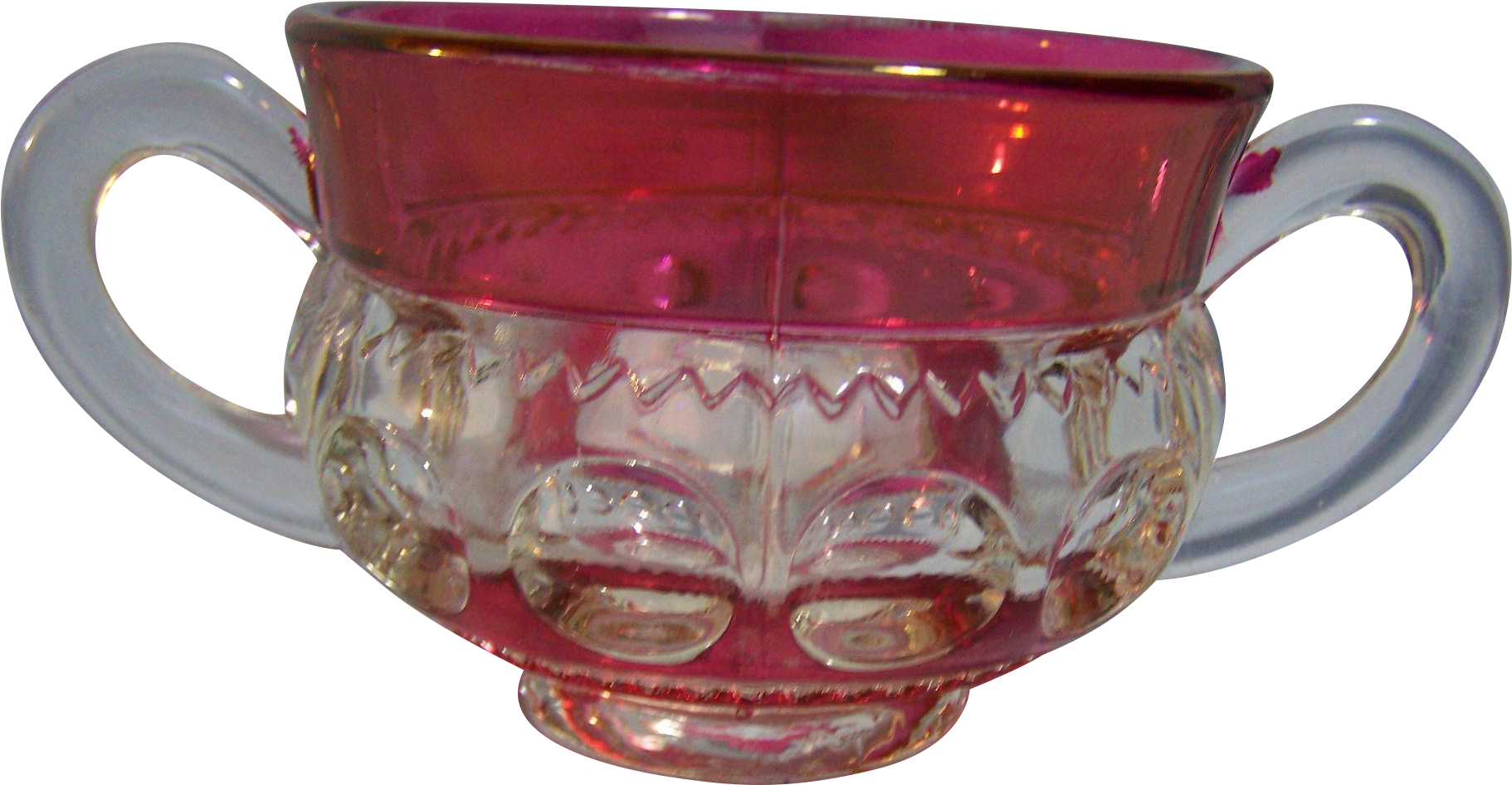 Vintage Ruby Double Flashed Sugar In The Kings Crown - Cup (1821x1821), Png Download