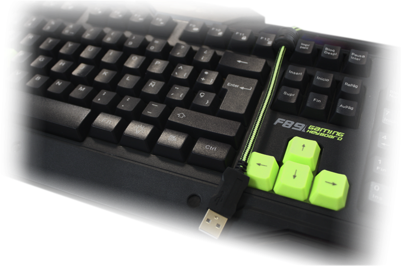 F89proe Keep Out 7 Backlighting Gaming Keyboard - Computer Keyboard (800x600), Png Download