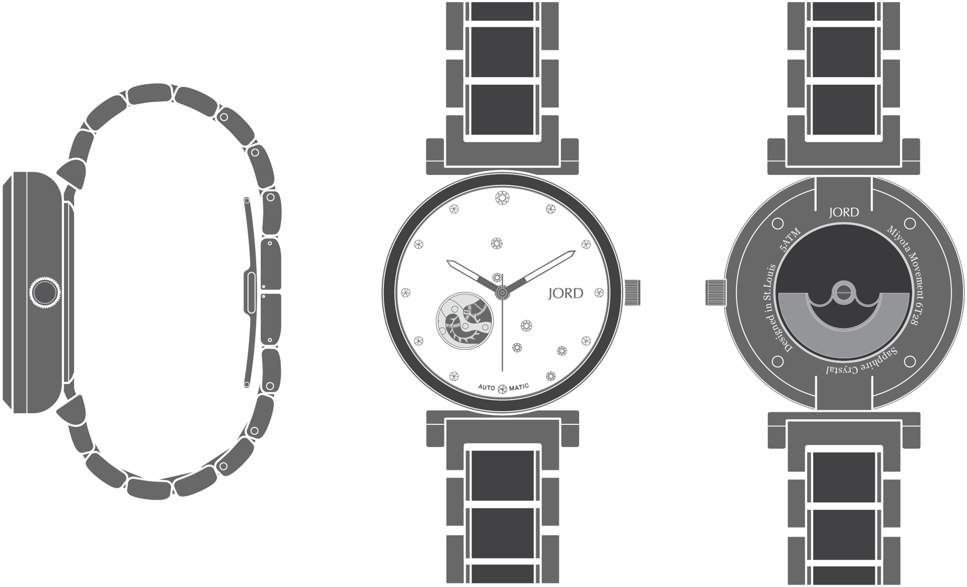 Wrist Sizing Reference Scale Wrist Sizing Reference - Analog Watch (2500x1263), Png Download