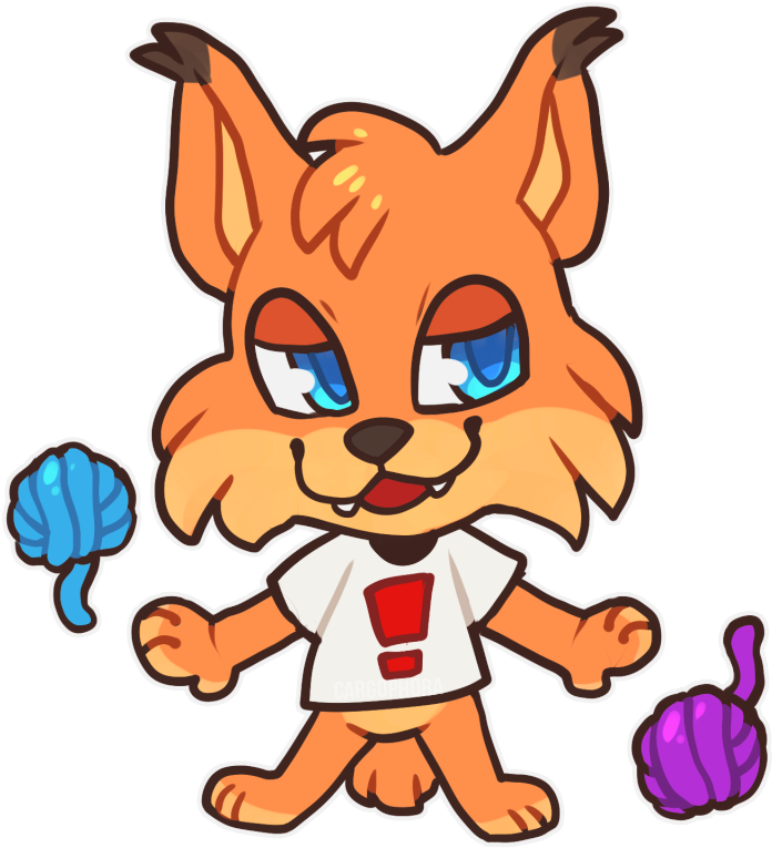 Welcome Back Bubsy - Cartoon (800x800), Png Download