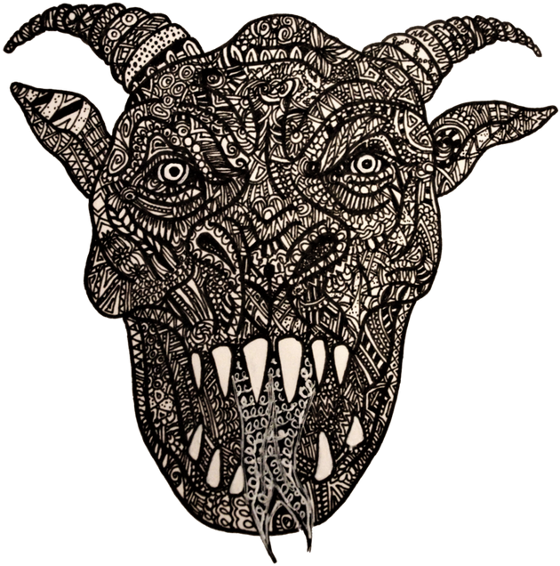 This Is The Psychedelic Drawing I Just Finished - Illustration (640x662), Png Download