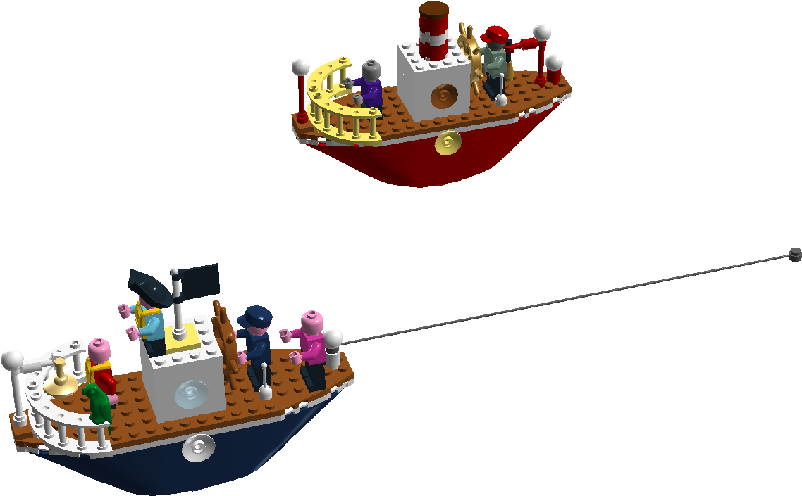 The Big Boat Race - Peppa Pig Custom Lego (1360x709), Png Download