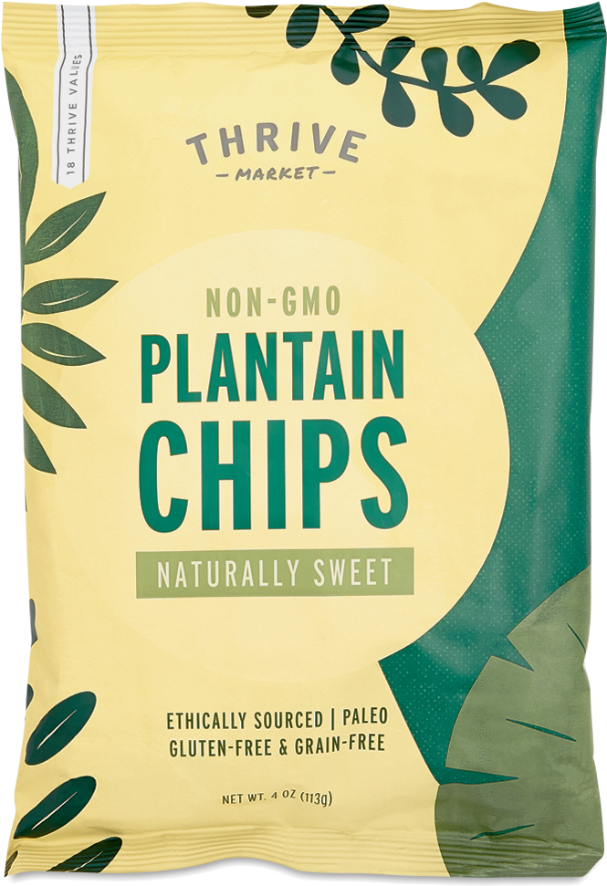 Thrive Market Non-gmo Plantain Chips, Naturally Sweet - Basmati (1200x1200), Png Download