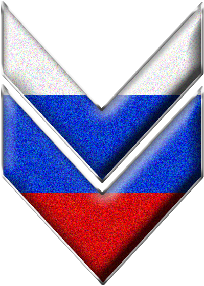 Double Arrow Tricolor Down - Emblem (591x591), Png Download