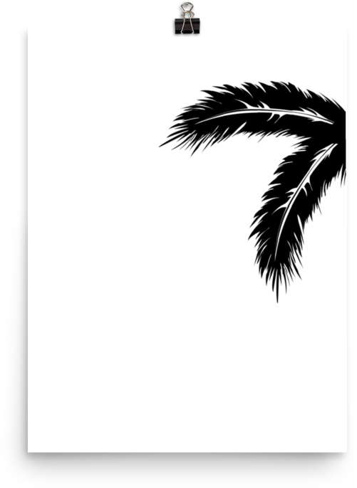 Palm Leaves Poster - Attalea Speciosa (1000x1000), Png Download