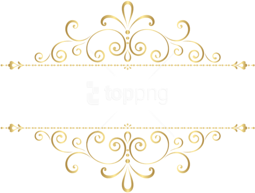 Free Png Download Gold Element Clipart Png Photo Png - Png Floral Element Gold (850x641), Png Download