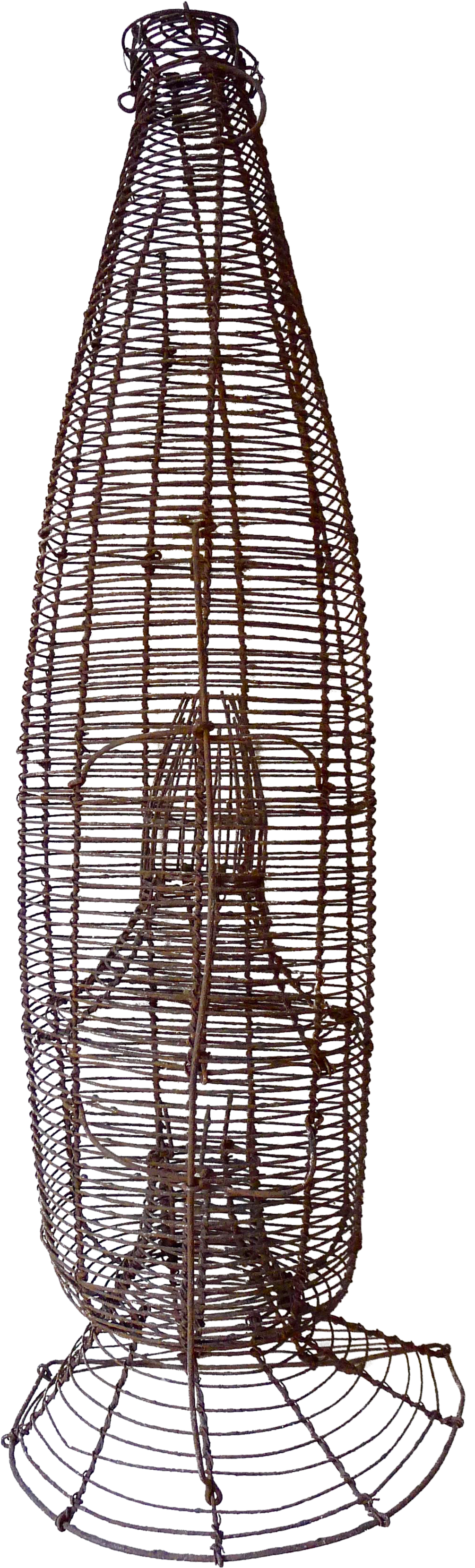 1900s Metal Wire Fish Eel Trap On Chairish - Pencil Skirt (1116x3687), Png Download