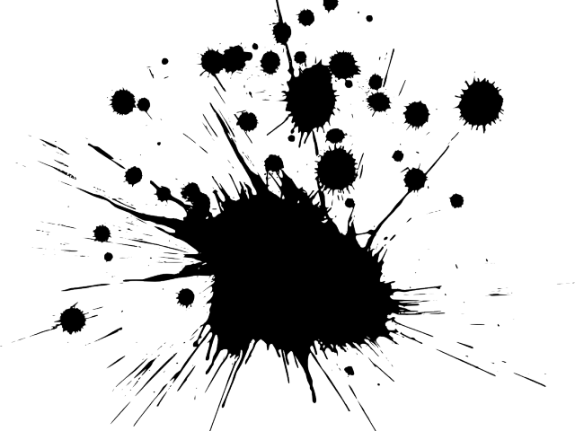 Color Effects Clipart Splash Effect - Pintura Negra Png (640x480), Png Download