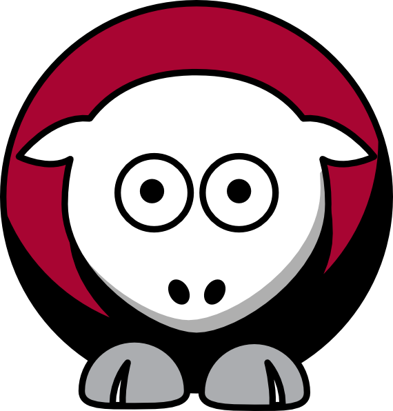 Sheep - Rider Broncs - Team Colors - College Football (570x596), Png Download