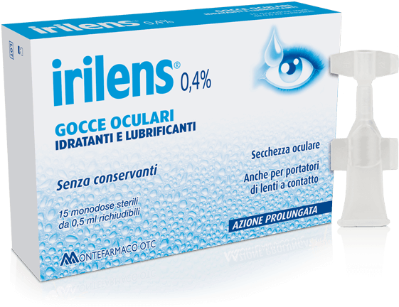 Irilens Eye Drops Single Dose Montefarmaco - Collirio Lenti A Contatto (709x461), Png Download