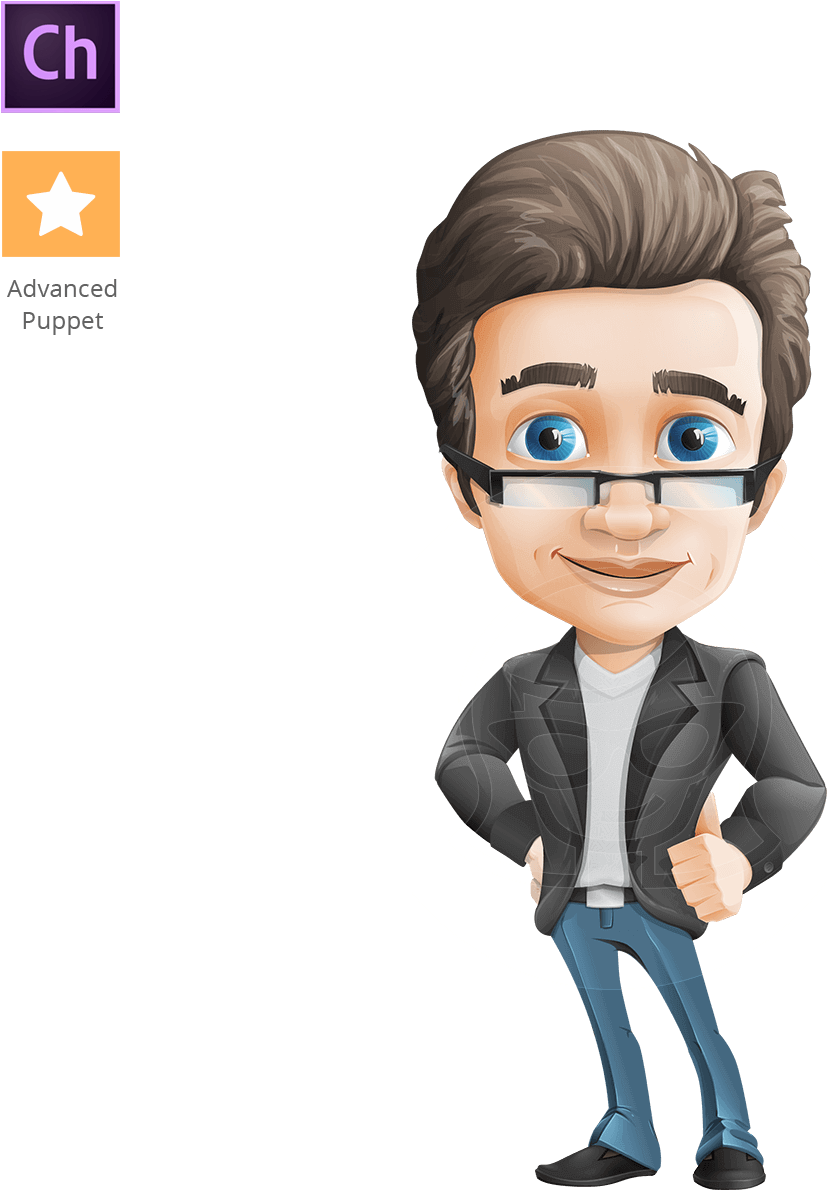 Nick Smartman Puppet - Character Male Vector Png (1238x1318), Png Download