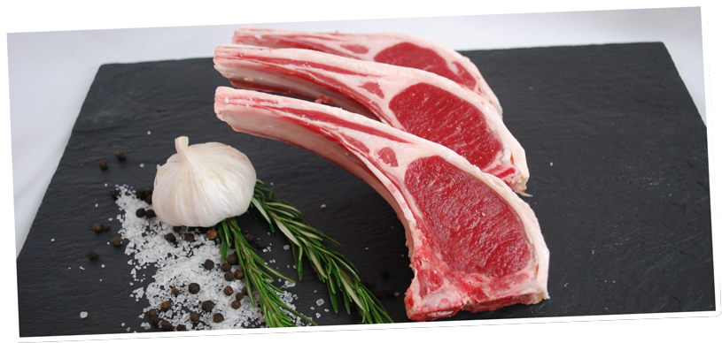 Lamb Chops - Rack Of Lamb (955x390), Png Download