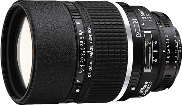 Nikon Af Dc-nikkor 135mm F/2d Portrait Lens - Nikon Af Dc Nikkor 135mm F2 (700x595), Png Download
