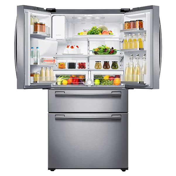 Samsung Rf25hmedbsr 33" French Door Refrigerator - Samsung Refrigerator 28 Cu Ft (800x600), Png Download