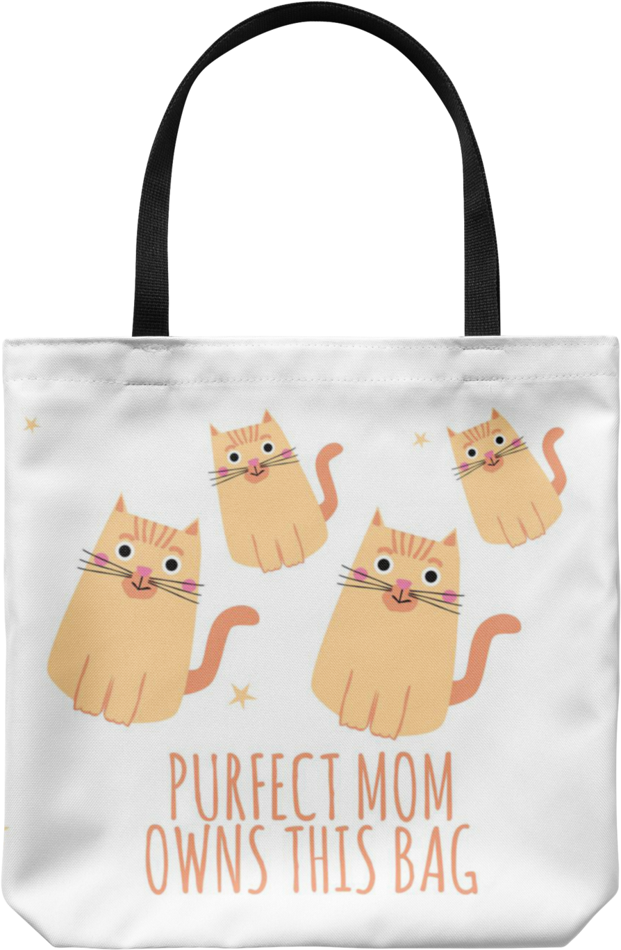 'purfect Mom' Mother Quotes Tote Bag - Tote Bag (1400x1400), Png Download