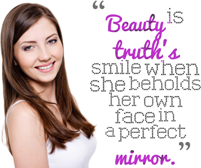 Beauty Quotes Png Transparent Image - Girl (716x576), Png Download